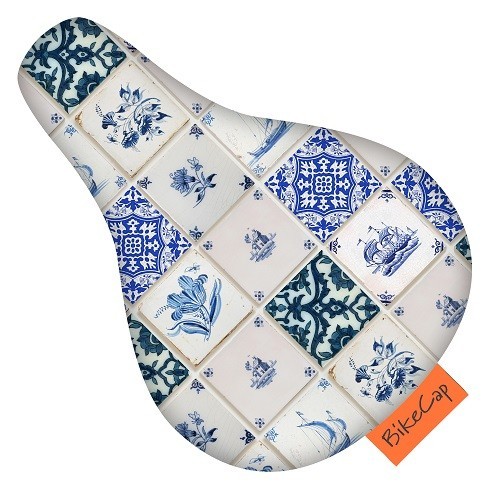 BIKECAP zadeldekje kids Delft Blue Tiles - BIKECAP zadeldekje kids