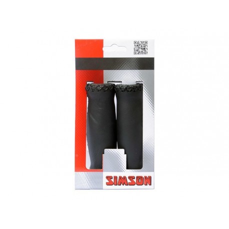 SIMSON - 020472 Handvatten LEDER zwart  lang - SIMSON - 020472